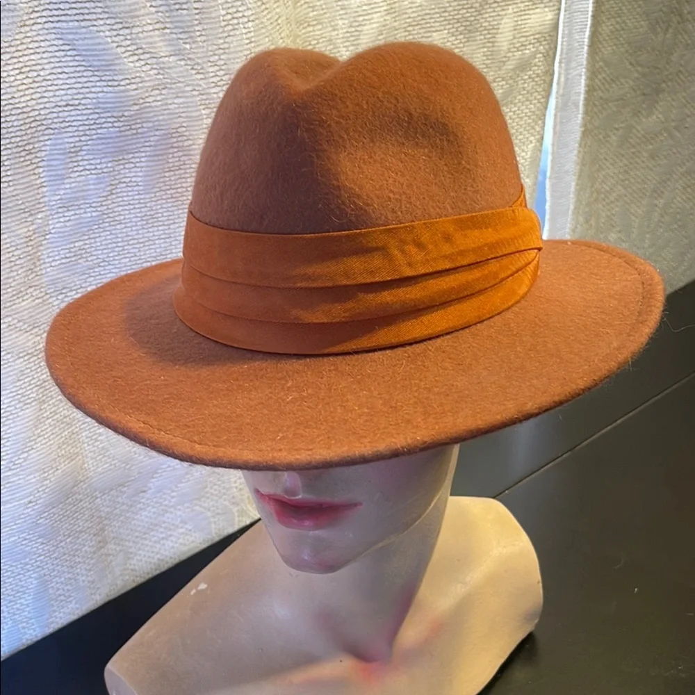 Vintage wool orange Whittall & Jarvis Hat Women's Fedora Hat